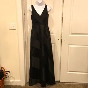 Adrianna Papell Black Ball Gown Dress